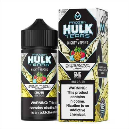 Frozen White Gummy Straw-Melon Chew By Mighty Vapors