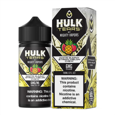 White Gummy Straw-Melon Chew By Mighty Vapors
